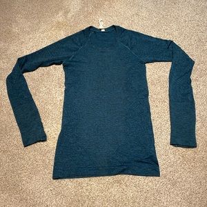 Lululemon Athletica long sleeve swiftly tee size 4 blue-green